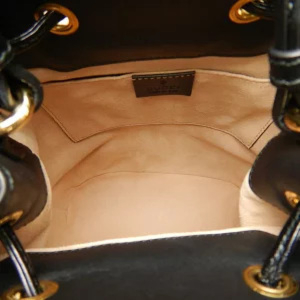 Gucci Vernis Suede Black Bag Leather Bucket Ophidia Shoulder Patent - Picture 7 of 8
